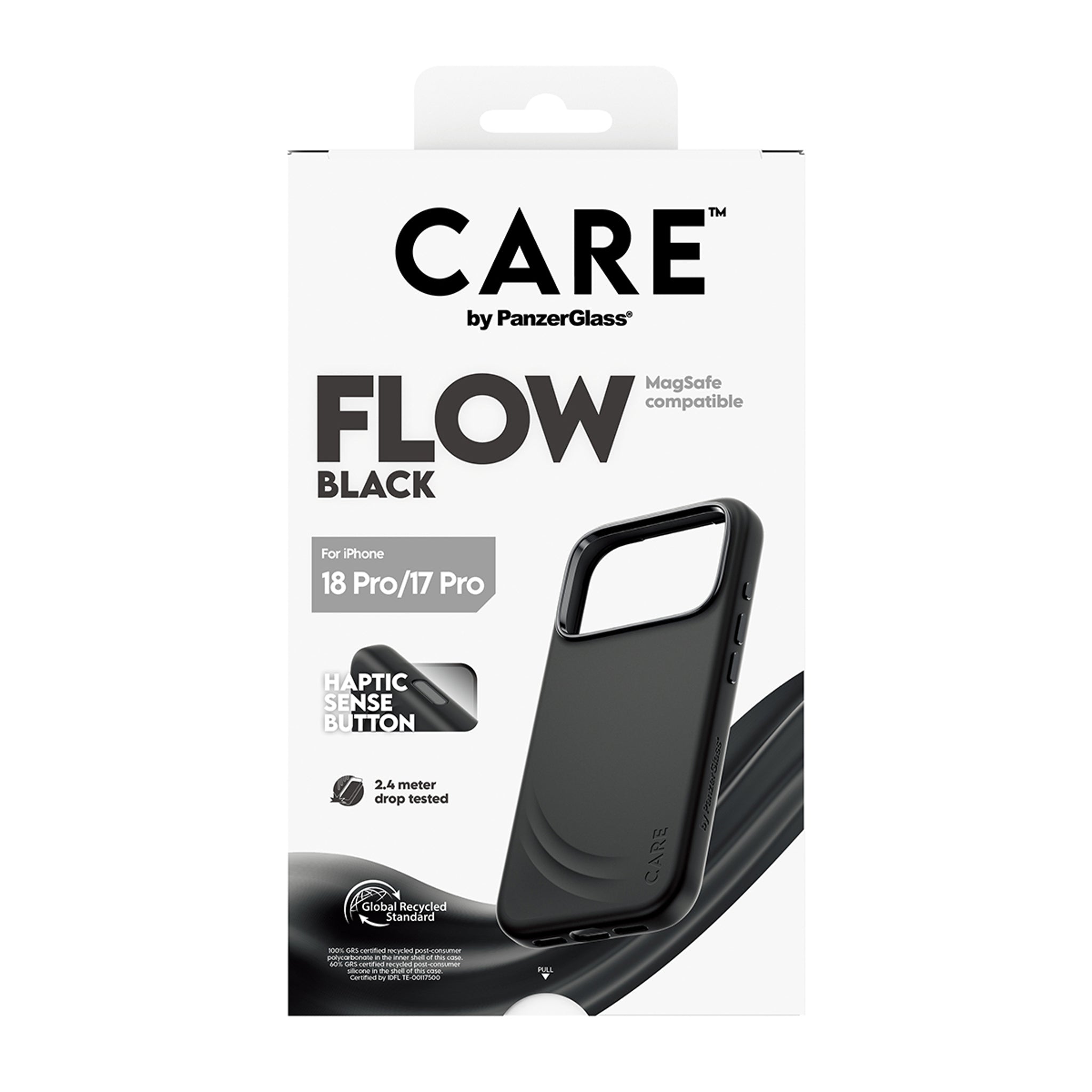 CARE™ by PanzerGlass® Flow Case Black w. MagSafe iPhone 18 Pro | 17 Pro